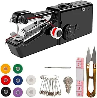 Máquina de coser manual, herramientas de costura inalámbricas negras