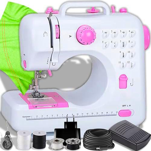 Retoo Máquina De Coser Portátil Con 2 Velocidades Mini Máquina Con Luz De Trabajo