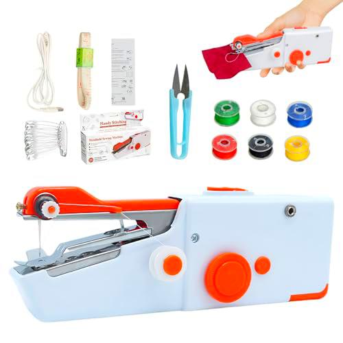 Máquina de coser a mano, mini máquina de coser eléctrica