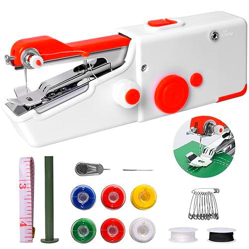 Máquina de coser portátil, mini máquina de coser eléctrica portátil para principiantes y adultos