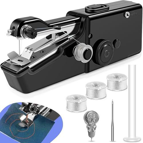 Máquina de coser a mano para principiantes, mini máquina de coser con accesorios