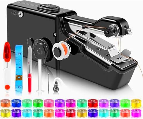 Máquina de coser a mano, mini máquina de coser con accesorios