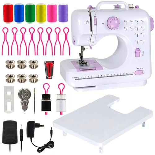 Susggo Maquina de Coser Portatil Electrica con Mesa Soporte