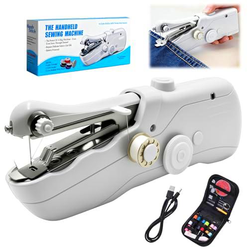 Máquina de Coser Portátil, Minimáquina de Coser Eléctrica de Costura Rápida para Principiantes y Adultos