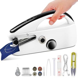 Mini máquina de coser a mano eléctrica - Robofun S8 Máquina de coser eléctrica portátil con accesorios de costura