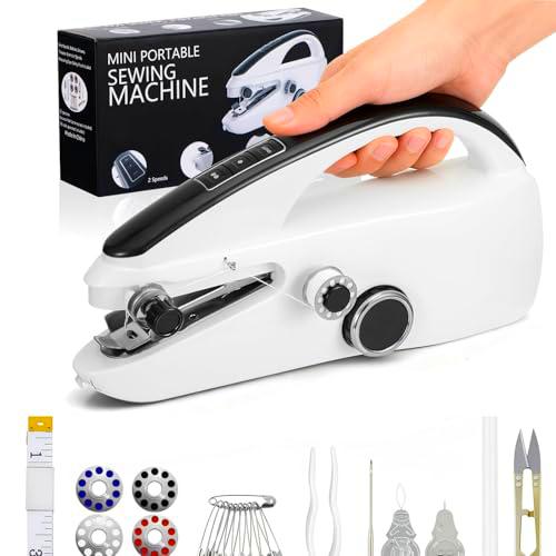 Máquina de coser a mano eléctrica, portátil, mini máquina de coser rápida