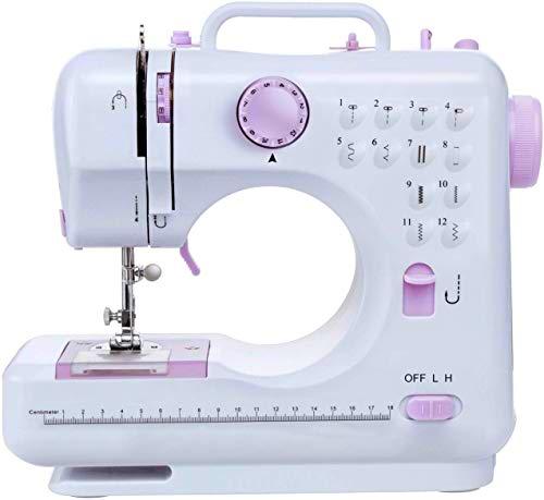 Nynelly - Mini máquina de coser eléctrica (12 tipos de puntos