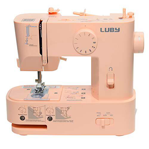 Luby Maquina De Coser Para Principiantes 12 Puntadas Incorporadas Bricolaje Pequeña