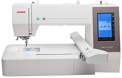 Máquina de coser Best Domestic Portable Euro Pro - Máquina de coser computadora blanca barata | Janome Memory Craft 550E máquina de bordado