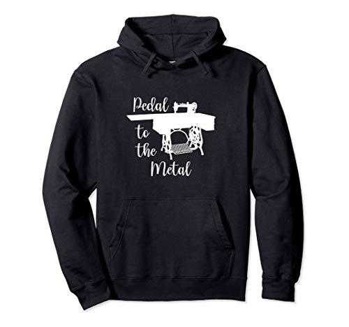 Pedal to the Metal Vintage Sewing Machine Light Sudadera con Capucha