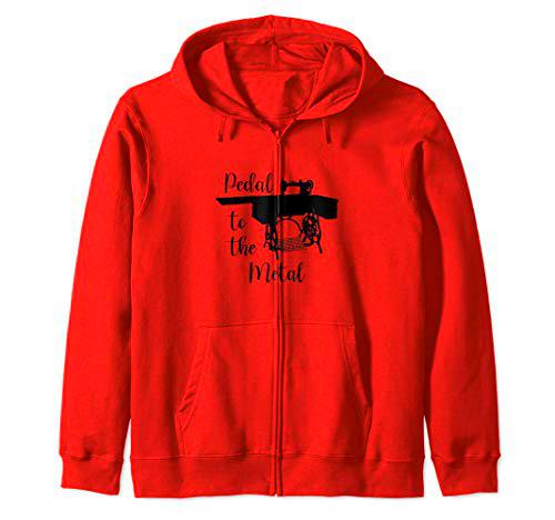 Petal to the Metal Vintage Sewing Machine Dark Sudadera con Capucha