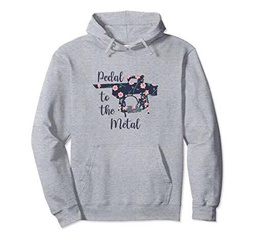 Pedal to the Metal Vintage Sewing Machine Floral Sudadera con Capucha
