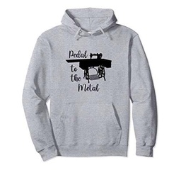 Petal to the Metal Vintage Sewing Machine Dark Sudadera con Capucha