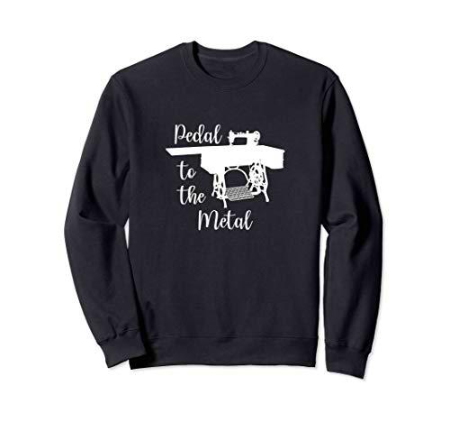 Pedal to the Metal Vintage Sewing Machine Light Sudadera