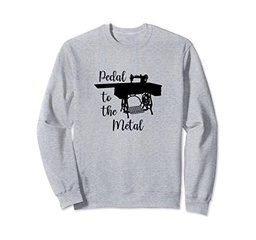 Petal to the Metal Vintage Sewing Machine Dark Sudadera