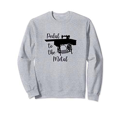 Petal to the Metal Vintage Sewing Machine Dark Sudadera