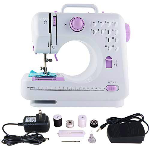 USMEI Máquina de coser eléctrica doméstica, mini máquina de coser eléctrica