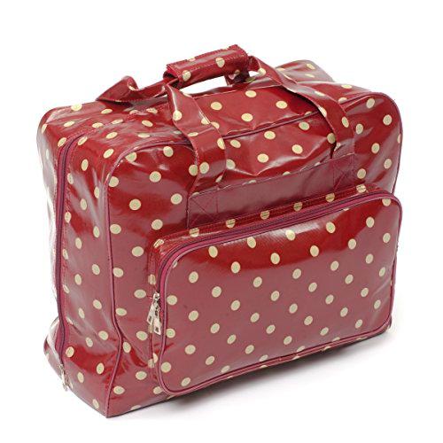 Hobby Gift Bolsa para máquina de Costura, Color Rojo con Lunares Blancos