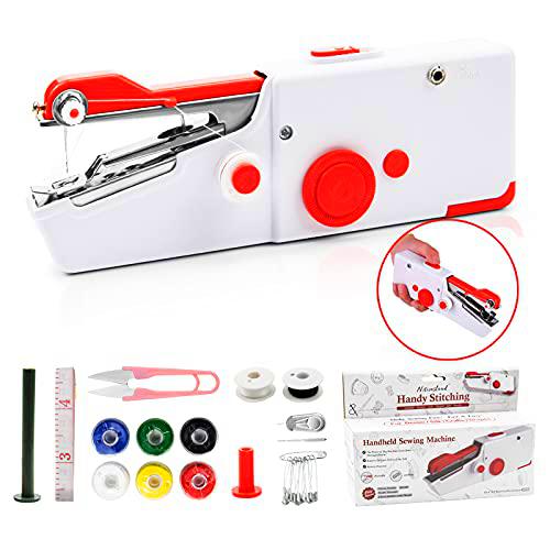 AYCYKD Máquina de coser portátil, mini máquina de coser eléctrica portátil para principiantes adultos