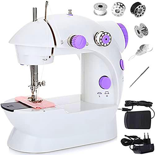 Retoo Mini máquina de coser eléctrica de 230 V con 2 velocidades y pedal de pie