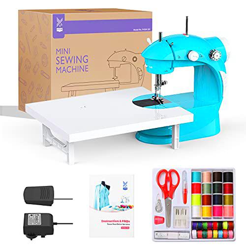 Máquina de Coser con Kit de Costura y Mesa de Extensión (Azul)