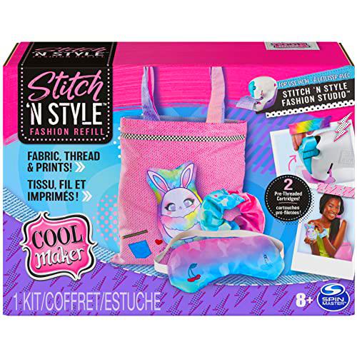 Cool MAKER Set de Recambio para máquina de Coser Stitch n Style para Usar 6 proyectos de Costura para niños a Partir de 8 años (Spin Master 6064817)