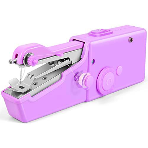Máquina de coser, máquina de coser manual, mini máquina de coser eléctrica portátil con accesorios de costura