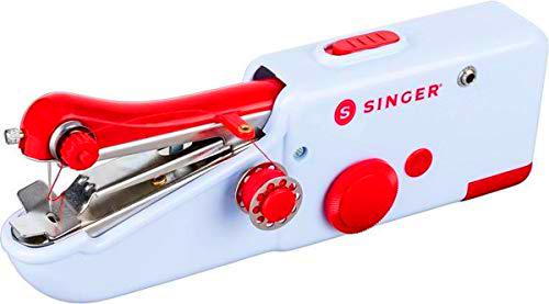 Singer Máquina de coser a mano, color blanco/rojo