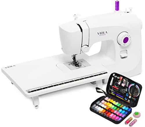 VIOLA Atelier M14 - Máquina de coser con mesa extensible y juego de accesorios de costura incluidos
