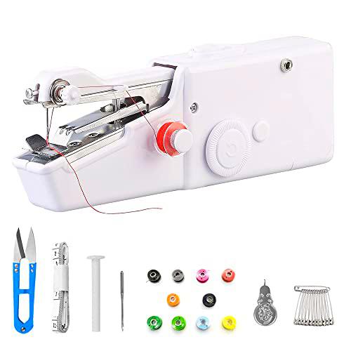 Máquina de coser portátil portátil de 29 piezas, mini máquina de coser con kit de coser