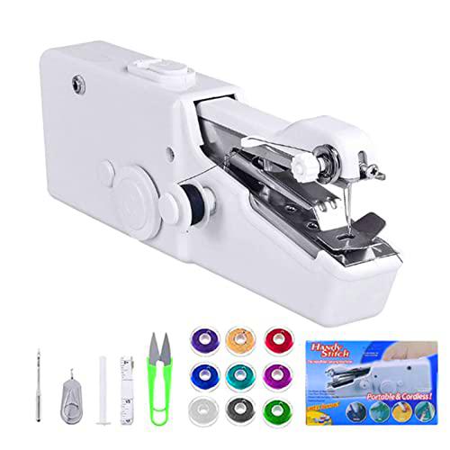 Syfunlv Mini máquina de coser de mano, máquina de coser manual