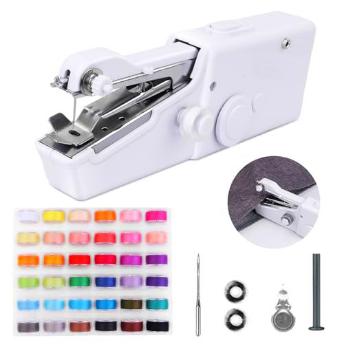 POFIBO Máquina de coser a mano, mini máquina de coser portátil