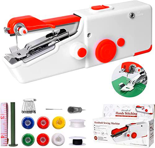 Máquina de coser portátil, mini máquina de coser eléctrica portátil para adultos